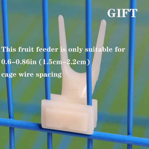Seneme Automatic Bird Water Dispenser for Cage - 2 Pack Clear Food Feeder with Plastic Fruit Vegetable Feeder