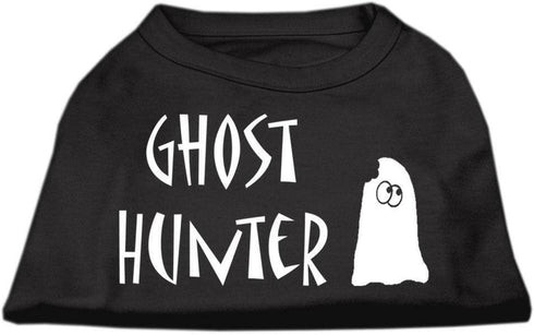 Halloween Pet Dog & Cat Shirt Screen Printed, Ghost Hunter, Red 2XL (20-25 lbs.)