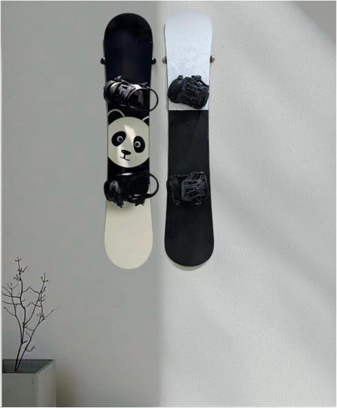 Ski Wall Mount, Indoor Display Rack for Ski Board, Wall Mounted Storage, Home and Garage Snowboard Storage (4 PCS)