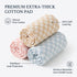 OKEA 2 Pack 4-Layer 34x36 Ultra-Soft Washable Underpads, Premium Cotton Grid Incontinence & Bedwetting Pads
