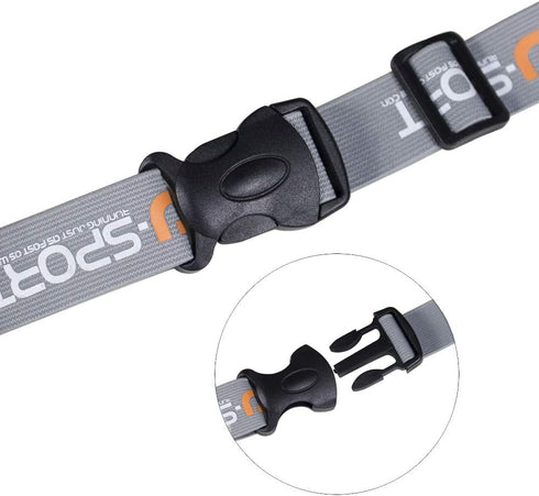 RJ-Sport Race Number Belt, Triathlon Race Belt Bib Holder with 6 Energy Gel Loops