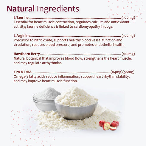 L-Carnitine,EPA,DHA,CoQ10-Aids Made-60 Heart Support Supplement for Dogs-Vet-Formulated, Antioxidant-Rich-L-Taurine