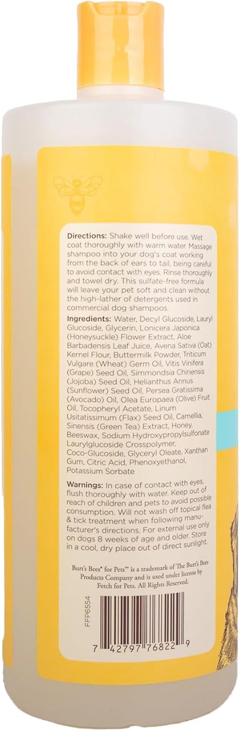 Burt's Bees for Pets Itch Soothing Shampoo with Honeysuckle, Anti-Itch Dog Shampoo for Sensitive Skin - 32 Oz