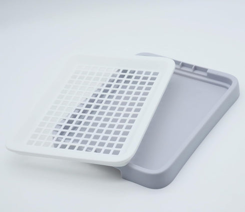 DEFKIYT Rabbit Potty Training Litter Box, Guinea Pig Litter Box Detachable Plastic Rabbit Potty Tray Hamster Toilet Box