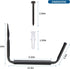 LUGO Heavy Duty Steel Storage Hooks - Wall Mounted Rack for Hanging Canoes, Kayaks, Surfboards, and Bikes