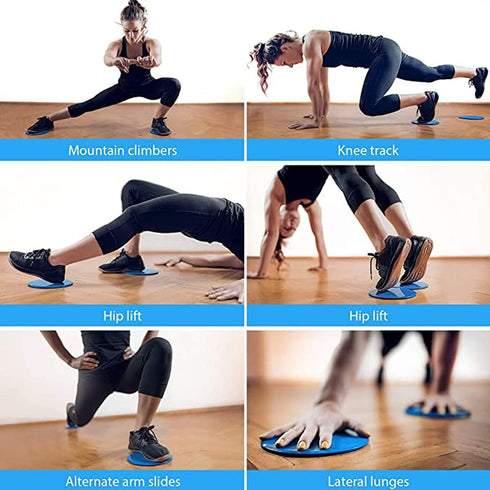 Sliders for Working Out, 4 Exercise Sliders, Dual Sided Disks for Core Strengthening, Fitness Equipment