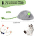 Mozeat Lens 8 Pack 8 Toy Mice for Cats Cat Mice Toys Interactive Toy Cats Mouse Plush Cat Toys Catnip Toy Biting Toys