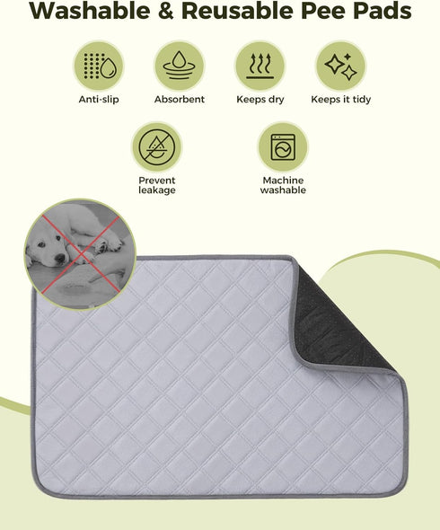 Petcozife 30"x20" 2pcs Dog Grass Pad with Tray, Medium Grass Pad for Dogs Potty with Artificial Grass, Indoor Dog