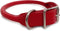 Rolled Leather Dog Collar - USA Made, 1 inch x 24 inches, RED