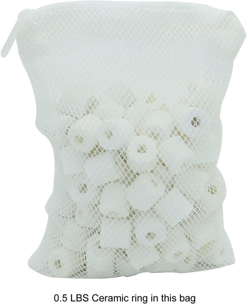 ALEGI 10 pcs Aquarium Filter Media Bags with Zipper, Reusable Mesh Bags for Aquarium Filter Media (6" x 4")