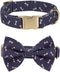 Adjustable Dog Collar with Bow Tie for Small Medium Large Dogs, Comfortable, Soft, Durable Puppy Collar with Cute Bow