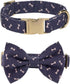 Adjustable Dog Collar with Bow Tie for Small Medium Large Dogs, Comfortable, Soft, Durable Puppy Collar with Cute Bow