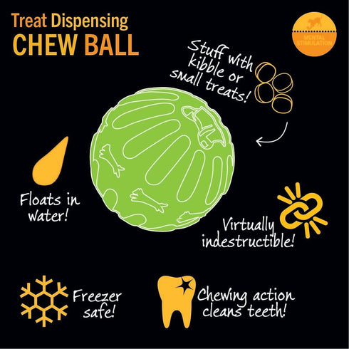 Interactive Chew Ball for Dogs - Large Size