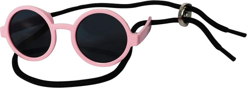 G016 Dog Cat Pet Round Sunglasses Goggles, 2-Pack for Small Breed Dogs up to 15lbs (Black + Pink)