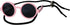 G016 Dog Cat Pet Round Sunglasses Goggles, 2-Pack for Small Breed Dogs up to 15lbs (Black + Pink)