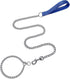 Metal Dog Leash and Collar Set, 4FT Chew Proof Heavy Duty Leash with Soft Padded Handle for Medium Large Dogs