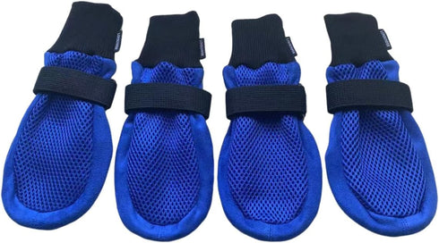 Dog Shoes Soft and Lightweight with Breathability - Set of 4 Size X-Large Blue for Spring Summer and Fall