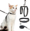 PAWCHIE Cat Harness with Leash and Collar Set - Adjustable H-shaped Harness with Glow in The Dark Pattern