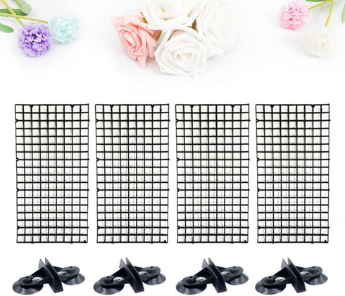 POPETPOP 1 Set Plastic Fish Tank Aquarium Panel Splicable Bottom Grid Divider, Fish Tank Partition Plate