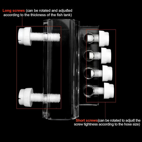 Aquarium Dosing Pump Tubing Holder Fixture, Acrylic Dosing Container Tube Holder for Air Pump Accessories (1 Piece