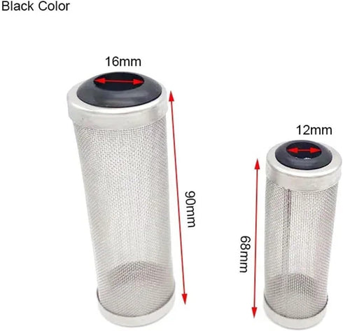baoauh 10pcs Aquarium Stainless Steel Mesh Filter Guard Stainless Steel Filter Inlet Sleeve Mesh Shrimp Nets Special