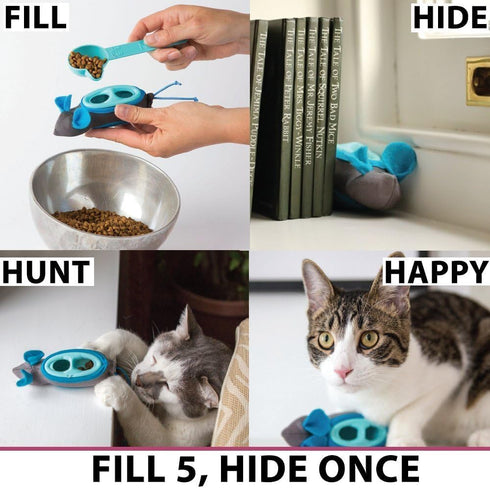Doc & Phoebe's Interactive Indoor Hunting Cat Feeder - Award Winning Active Enrichment Feeding System