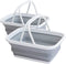 yETO Collapsible Sink 2 Pack, Outdoor Camping Picnic Basket, Lightweight Portable Dish Washing Basin
