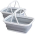 yETO Collapsible Sink 2 Pack, Outdoor Camping Picnic Basket, Lightweight Portable Dish Washing Basin