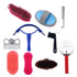 10PCS Set, Set Horse Cleaning Tool Horse Grooming Care Kit Horse Brush with Hoof Pick Sweat Scraper Assorted Hair