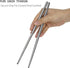 TITECOUGO Lightweight Titanium Metal Chopsticks, Portable Camping Flatware for Kitchen Cooking Meals