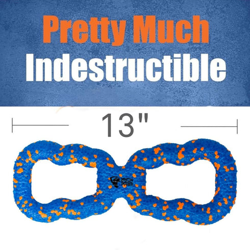 Tough Dog Pull Toy in Blue, Ideal for Fetch, Tug of War, and Training for Aggressive Chewers