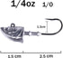 Swimbait Jig Head Saltwater Flats Jig Head Bait, Realistic Fish Head Jig Heads 5 Pack