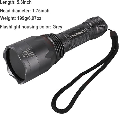 S3 365nm UV Flashlight with 3 LEDs, Powerful Blacklight Flashlights for Pet Urine Detection and Resin Curing