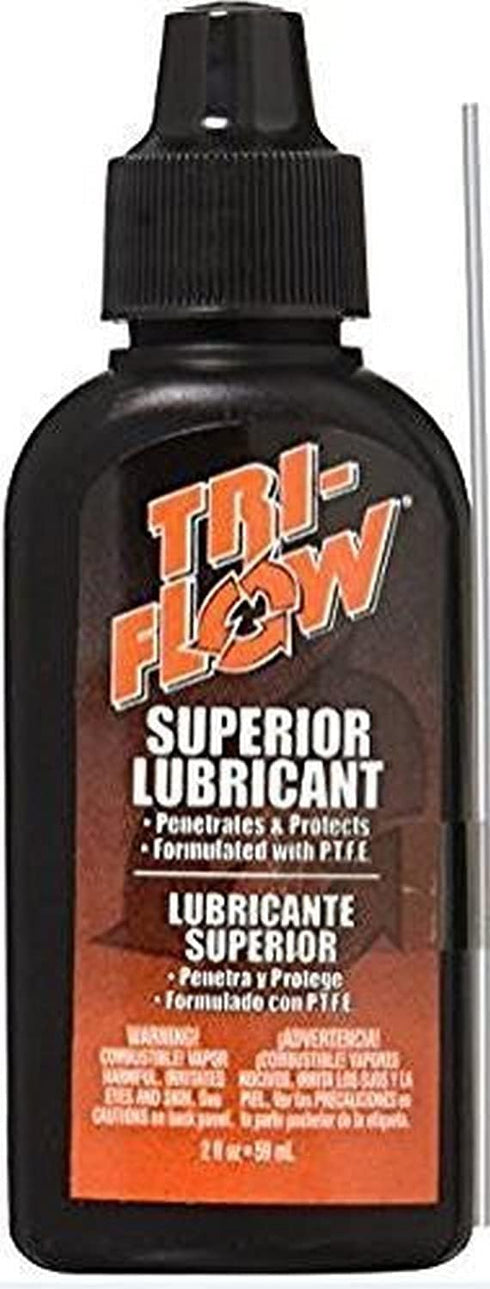 Tri-Flow TF21010 Superior Lubricant with Drip Bottle, 2 oz, Black/Red