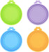 Food Can Covers 4 Pack - Universal BPA Free Silicone Lids for Dog and Cat Food, Fits Standard Size Cans