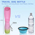 Dog Water Bottle Portable - BPA Free 19Oz Leak Proof Dog Water Bowl Dispenser for Outdoor Walking and Camping