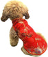 SEIS Pet Costume Tang Suit Dog Cheongsam Satin Clothes Chinese Style Clothing for Dogs Pet Skirt Puppy Cats Dress Dog Vest Tshirt (Red, XXS)
