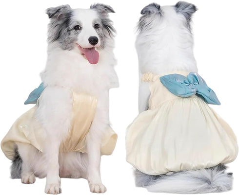 FLAdorepet Large Dog Princess Dress, Christmas Holiday Wedding Costume for Extra Large Dogs, Soft Summer Vest (White,