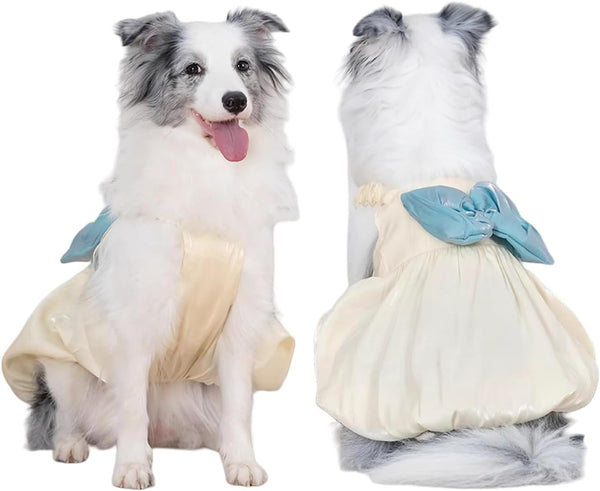 FLAdorepet Large Dog Princess Dress, Christmas Holiday Wedding Costume for Extra Large Dogs, Soft Summer Vest (White,