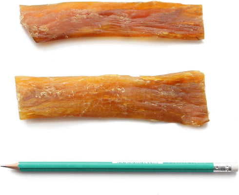 SuperCan Bully Sticks Beef Tendon Chews for Dogs (6'' Backstrap Sticks: 25 Count) | Natural Farm Raised Cattle Treats