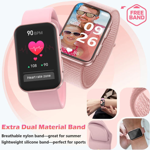 MorePro 24/7 120+ Health Fitness Tracker with Blood oxy-gen Monitor and Heart Rate and Blood Pressure, Sleep Monitor