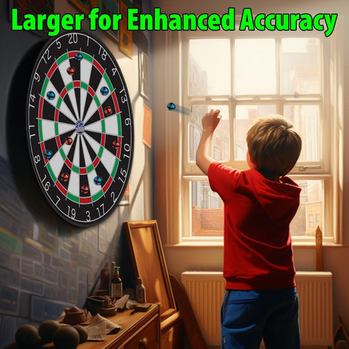36" 25% 8-12, Funwares Giant Dart Board for Adults and Kids, Larger Than the Competition for Ultimate Indoor Fun