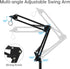 RTNLIT (15.7inch 65.9inch) 360 Reptile Lamp Stand Reptile Heat Light Stand to with Adjustable Swing Arm, Metal Bracket