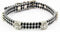 Rhinestone Dog Collar - Designer Crystal Jewelry, Cute Houndstooth Cloth Cat Collar, Size S