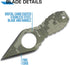 MTech USA Fixed Blade Neck Knife, Green Camo Coated Blade and Handle, Full Tang, Nylon Fiber Sheath with Pocket Clip