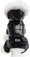 Waterproof Dog Clothes - Winter Warm Hooded Jumpsuit Snowsuit for Dogs (M, Black)