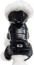 Waterproof Pet Clothes for Dog, Winter Warm Jacket Coat, Hooded Jumpsuit Snowsuit (L, Black)