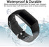 Hamile Bands for Fitbit Charge 4 / Charge 3 / Charge 3 SE, Waterproof Replacement Fitness Sport Band, Large, Black