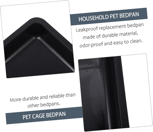 VANZACK 14.9 Inch 2 Pack Crate Tray Replacement - Heavy Duty Plastic Crate Pan for Large - Pet Potty Tray Easy