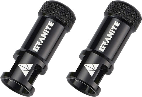 Granite Juicy Nipple Valve Cap with Valve Core Removing Function, Durable Alloy Bike Tire Dust Covers, Black